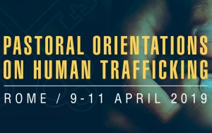 Pastoral Orientations on Human Trafficking official banner (Rome)
